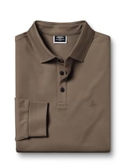 قميص بولو بيكيه سادة بكم طويل من Charles Tyrwhitt - صورة 3 من 5