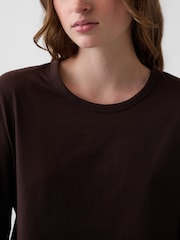 Marrón oscuro - Gap Vintage Soft Long Sleeve T-Shirt - Imagen 4 de 4