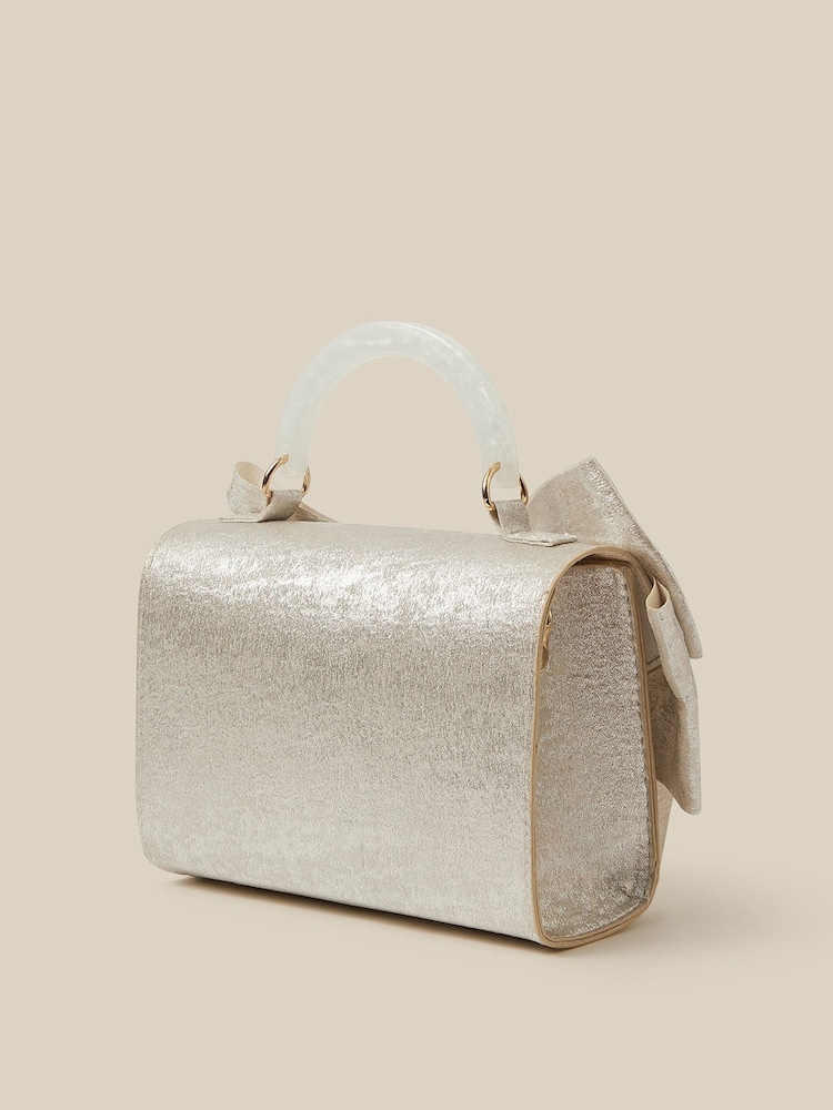 Or - Sac à nœud en satin Monsoon - Image 2 sur 4