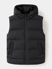 Mango Black Hooded Manel Gilet - Image 1 of 3