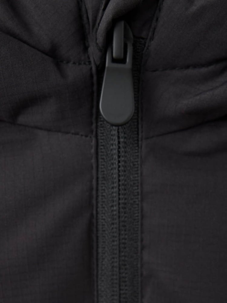 Mango Black Hooded Manel Gilet - Image 2 of 3