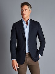 Charles Tyrwhitt Blue Proper Blazer Classic Fit Jacket - Image 1 of 4