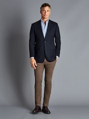 Charles Tyrwhitt Blue Proper Blazer Classic Fit Jacket - Image 3 of 4