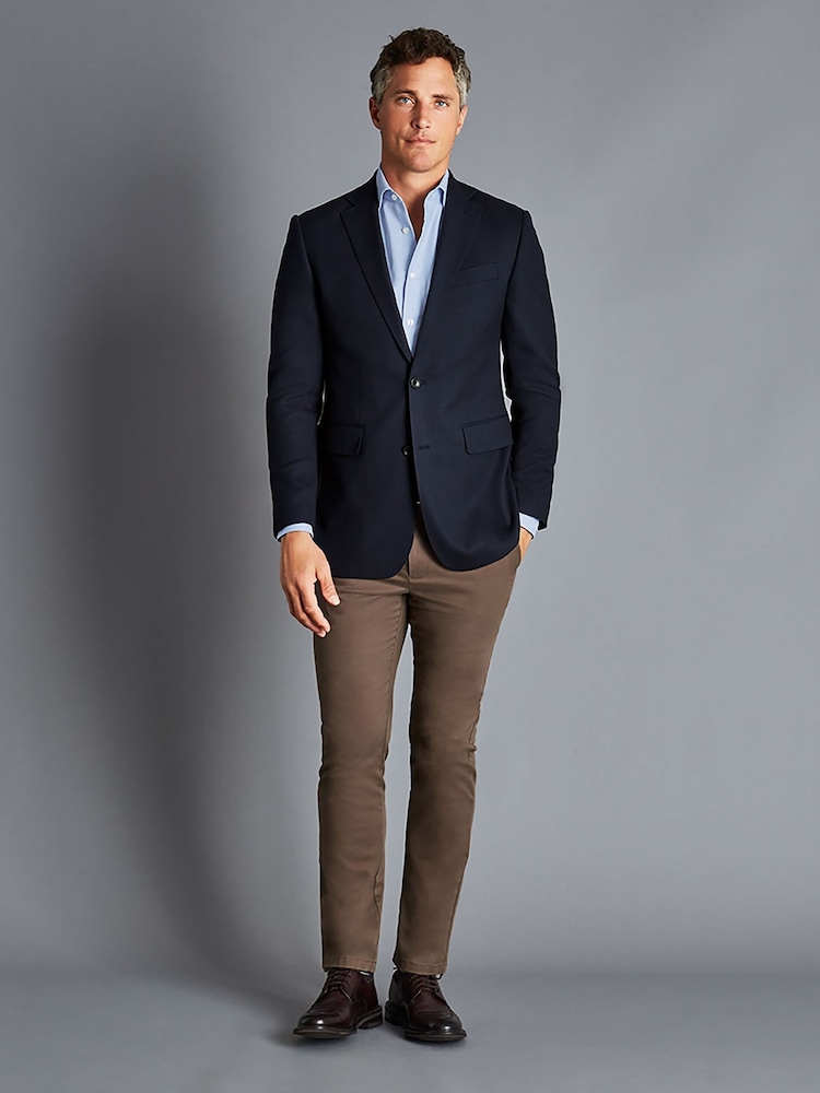 Charles Tyrwhitt Blue Proper Blazer Classic Fit Jacket - Image 3 of 4