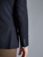 Charles Tyrwhitt Blue Proper Blazer Classic Fit Jacket - Image 4 of 4