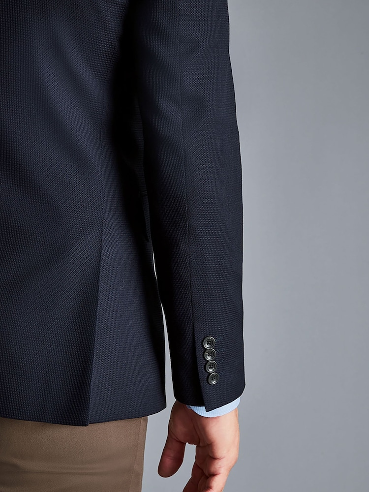 Charles Tyrwhitt Blue Proper Blazer Classic Fit Jacket - Image 4 of 4