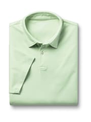 Charles Tyrwhitt Green 100% Cotton Plain Short Sleeve Jersey Polo Shirt - Image 3 of 5
