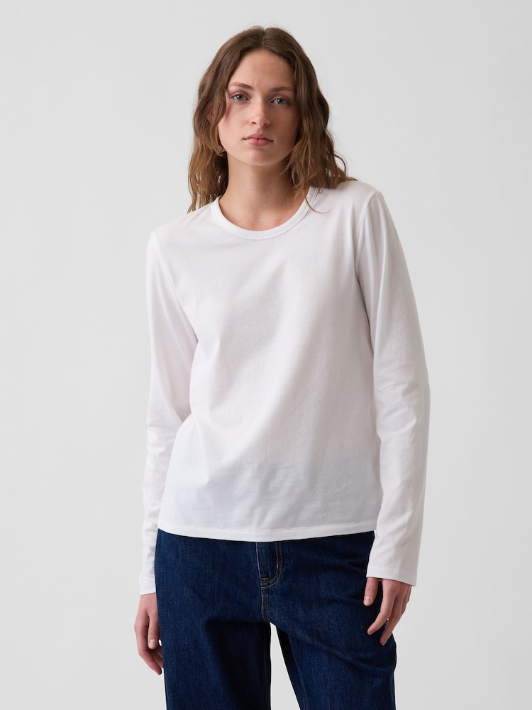 Blanco - Gap Vintage Soft Long Sleeve T-Shirt - Imagen 1 de 4