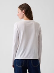 Blanco - Gap Vintage Soft Long Sleeve T-Shirt - Imagen 2 de 4