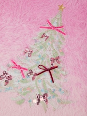 Monsoon Pink Embellished Christmas Tree Ombré Jumper - Image 2 of 2