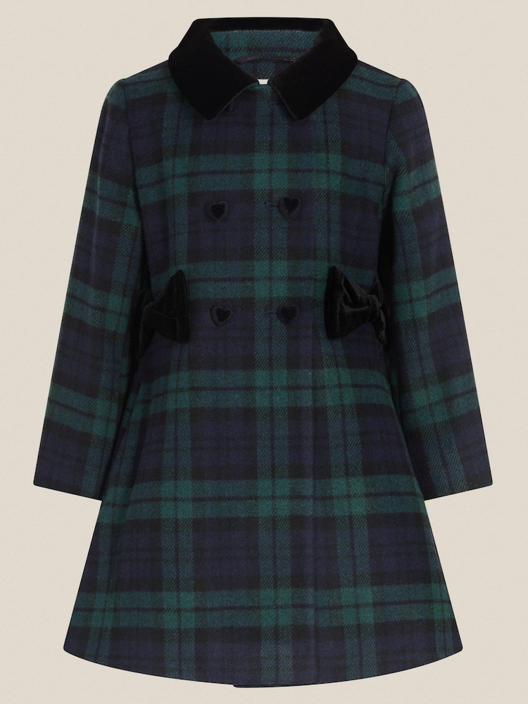 Monsoon Green Charlotte Tartan Coat - Image 1 of 2 Monsoon Green Charlotte Tartan Coat - Image 1 of 2