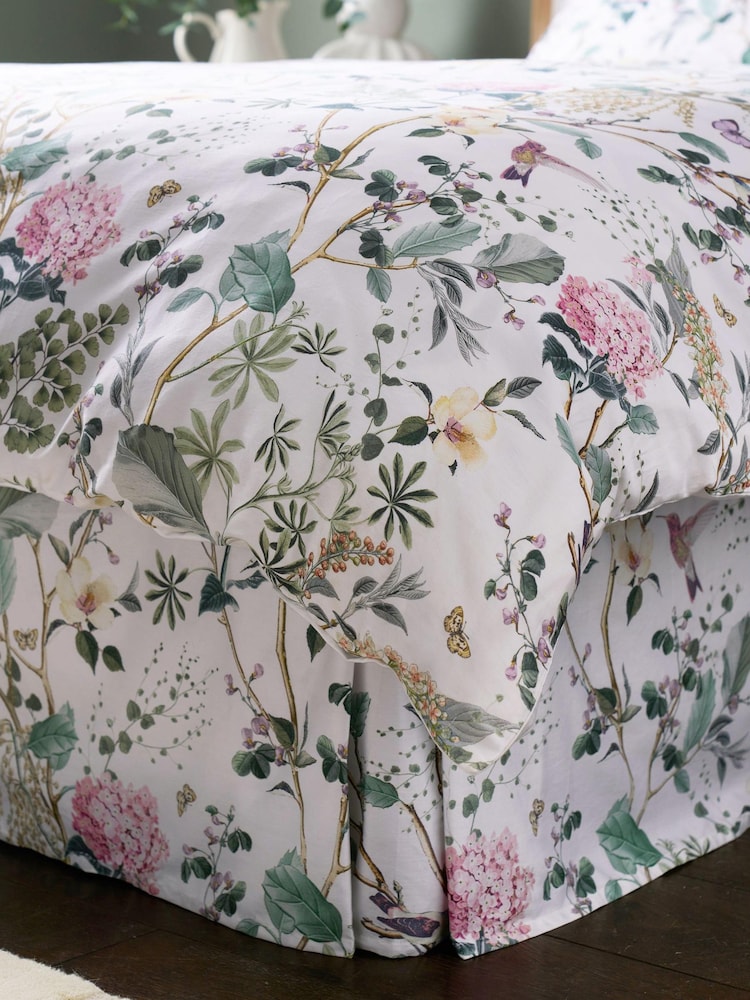 White/Pink Reflections Floral 100% Cotton 200 Thread Count Valance - Image 2 of 2