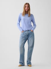 Azul claro - Gap Vintage Soft Long Sleeve T-Shirt - Imagen 3 de 4