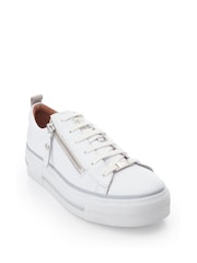 Moda In Pelle FILICIAN CHUNKY LEATHER TRAINER WITH ZIP AND LACE-UP CLOSURE - Image 2 of 3