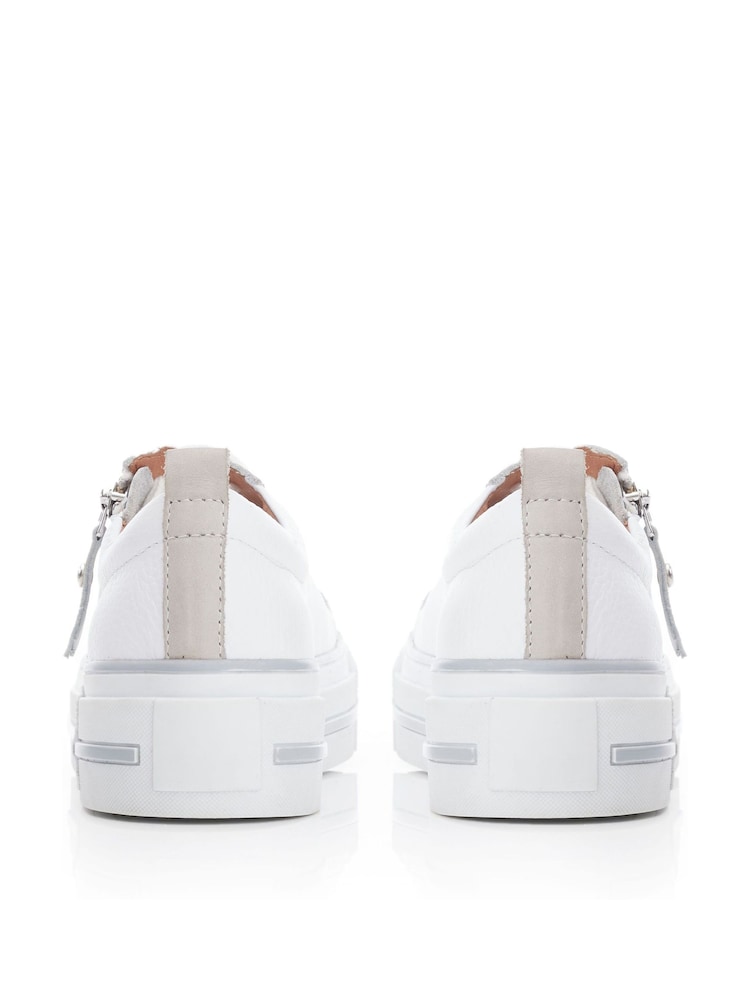 Moda In Pelle FILICIAN CHUNKY LEATHER TRAINER WITH ZIP AND LACE-UP CLOSURE - Image 3 of 3