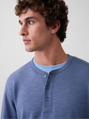Zils - Gap Relaxed Henley T-krekls - Attēls 4 no 5