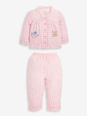 JoJo Maman Bébé Pink Mouse Check Pyjamas - Image 4 of 8