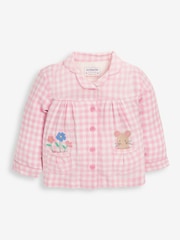 JoJo Maman Bébé Pink Mouse Check Pyjamas - Image 5 of 8