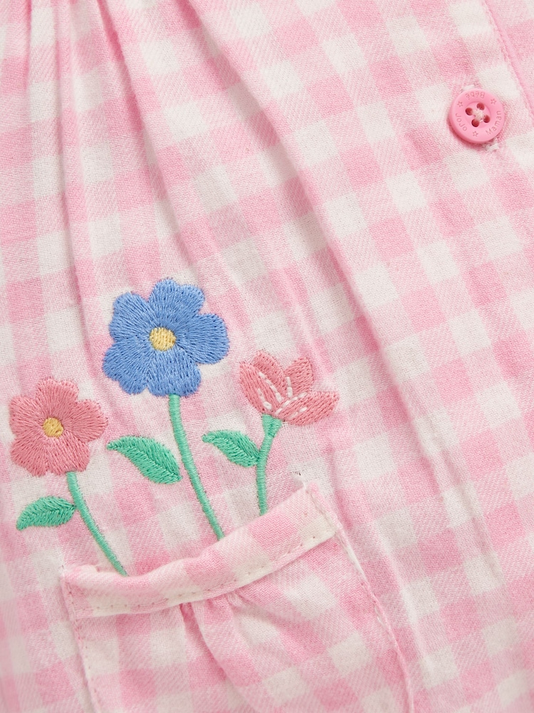 JoJo Maman Bébé Pink Mouse Check Pyjamas - Image 8 of 8