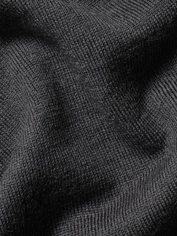 Charles Tyrwhitt Grey Pure Merino V-Neck Jumper - Image 3 of 3