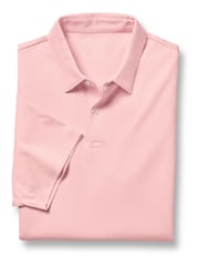 Charles Tyrwhitt Pink 100% Cotton Plain Short Sleeve Jersey Polo Shirt - Image 3 of 5
