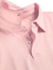 Charles Tyrwhitt Pink 100% Cotton Plain Short Sleeve Jersey Polo Shirt - Image 4 of 5