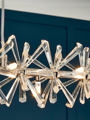 Visconte by BHS Silver Scafati Pendant 5 Light Linear Pendant Bar Ceiling Light - Image 2 of 4