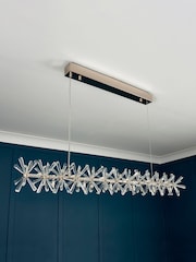 Visconte by BHS Silver Scafati Pendant 5 Light Linear Pendant Bar Ceiling Light - Image 3 of 4