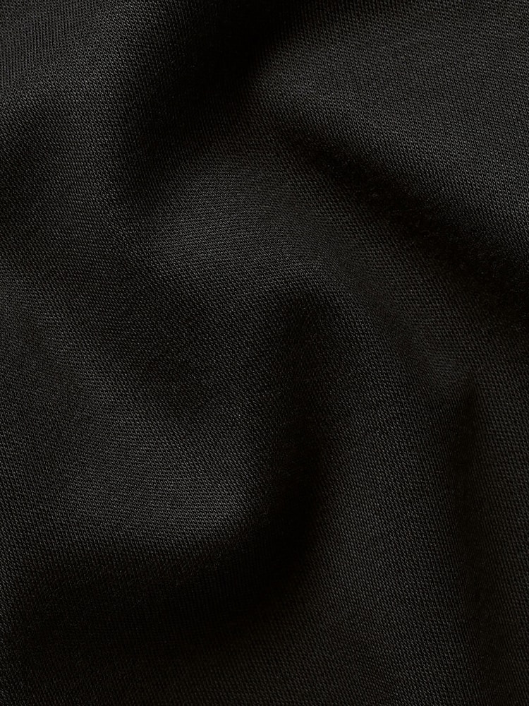 Charles Tyrwhitt Black 100% Cotton Plain Long Sleeve Jersey Polo Shirt - Image 5 of 5