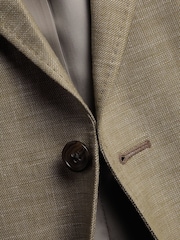 Charles Tyrwhitt Natural Chrome Linen Cotton Classic Fit Jacket - Image 4 of 4