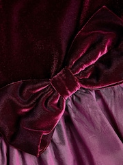 Monsoon Purple Maisie Velvet Bubble Hem Party Dress - Image 4 of 4