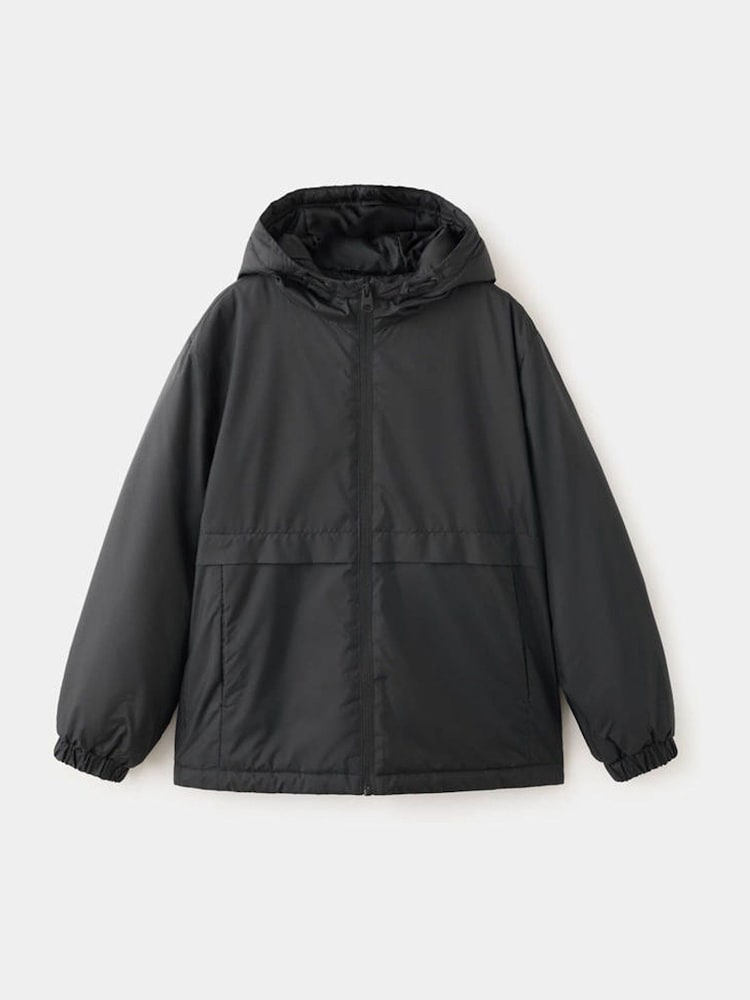 Mango Black Hooded Raincoat Jacket - Image 1 of 4 Mango Black Hooded Raincoat Jacket - Image 1 of 4