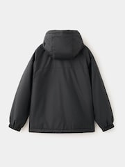 Mango Black Hooded Raincoat Jacket - Image 5 of 7