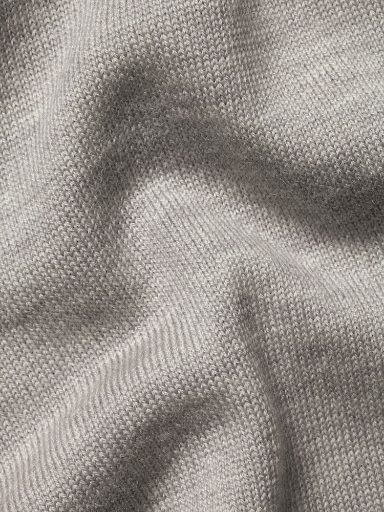 Charles Tyrwhitt Grey Pure Merino V-Neck Jumper - Image 3 of 3