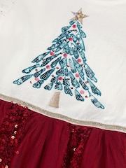 Monsoon Christmas Tree Sequin Disco Dress - Image 2 of 2