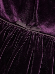 Күлгін - Monsoon Baby Adelyn Rose Appliqué Velvet Party Dress - 3суретінің 3 суреті