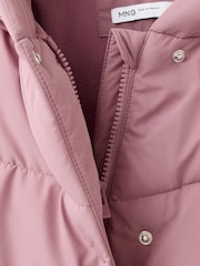 Mango Pink Short Hooded Puffer Tina Coat - Image 3 of 4