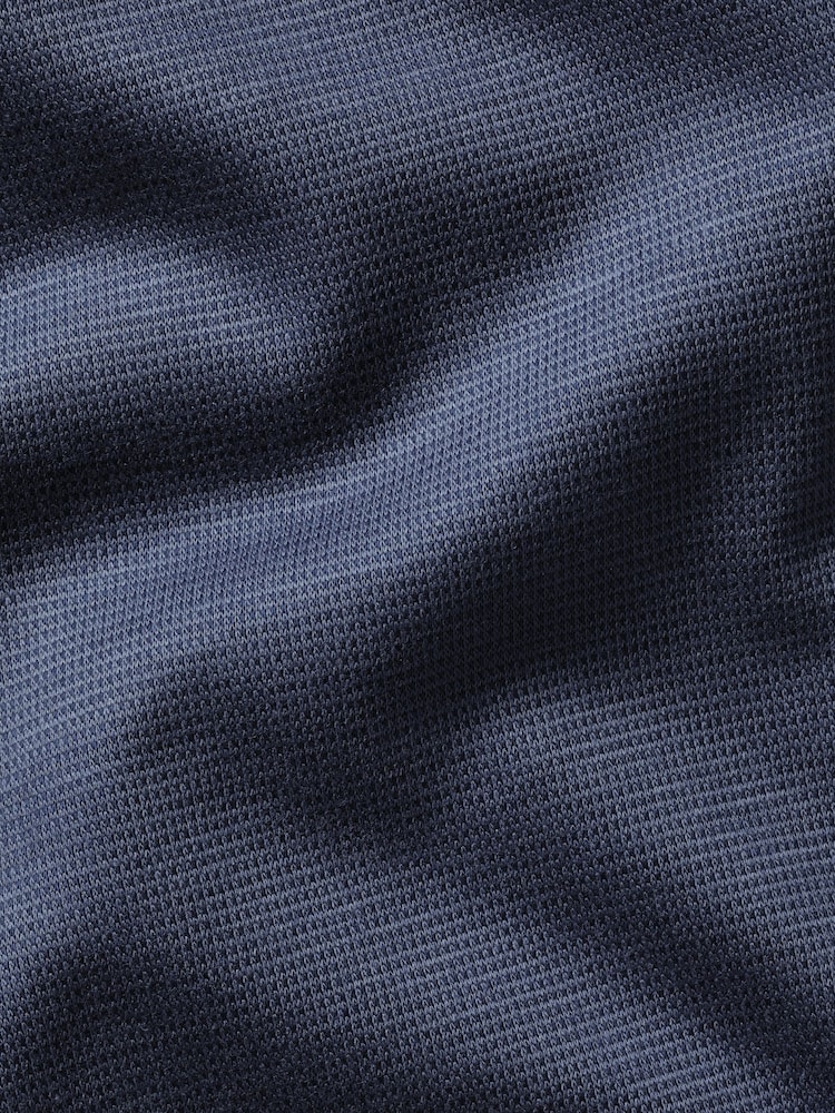 Charles Tyrwhitt Blue Cotton Tencel Tyrwhitt Cool Polo Shirt - Image 5 of 5