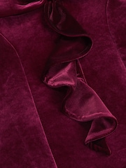 Monsoon Red Baby Genevieve Bow Velvet Party Dress - Image 2 of 2