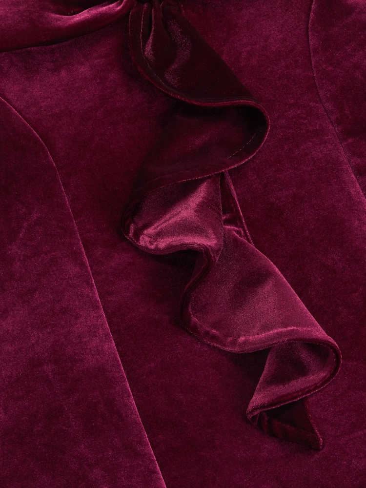 Monsoon Red Baby Genevieve Bow Velvet Party Dress - Image 2 of 2