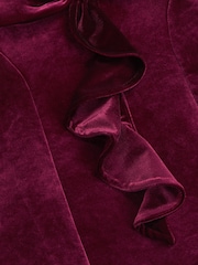 Monsoon Red Baby Genevieve Bow Velvet Party Dress - Image 4 of 4