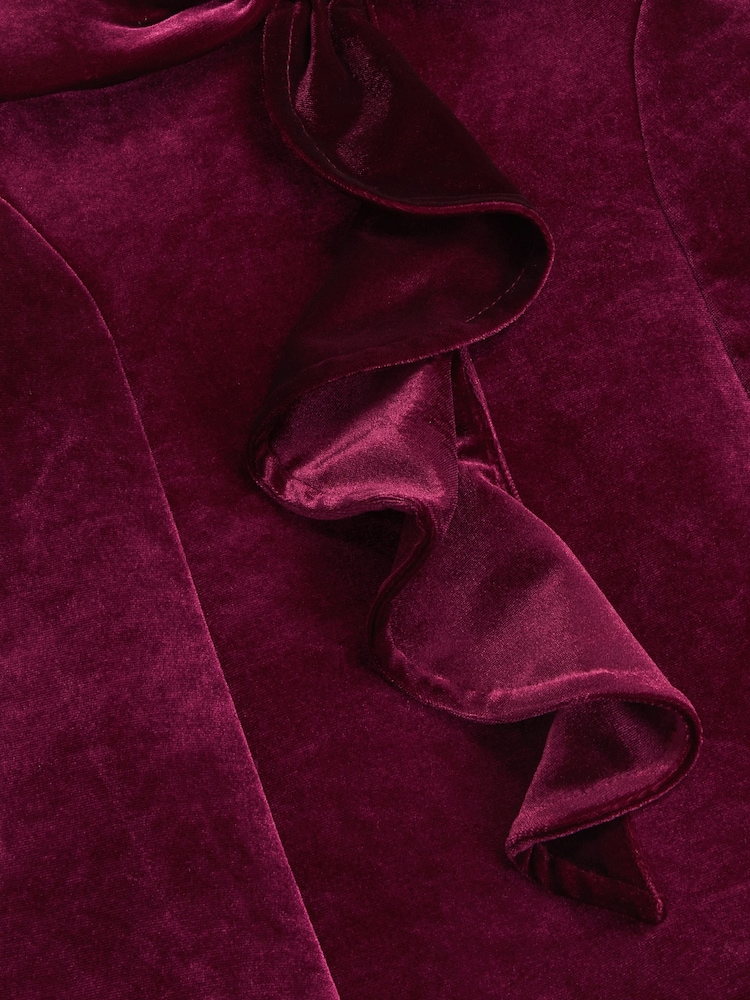 Monsoon Red Baby Genevieve Bow Velvet Party Dress - Image 4 of 4 Monsoon Red Baby Genevieve Bow Velvet Party Dress - Image 4 of 4