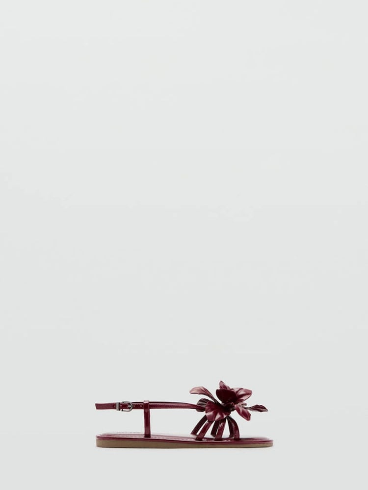 Mango Red Floral Sandals - Image 2 of 6