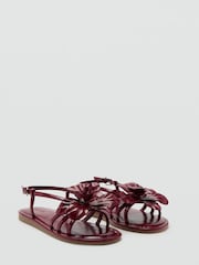 Mango Red Floral Sandals - Image 3 of 6