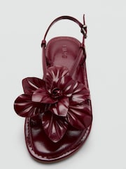Mango Red Floral Sandals - Image 4 of 6