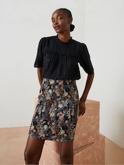 FatFace Black Cally Jacquard Skirt - Image 3 of 5