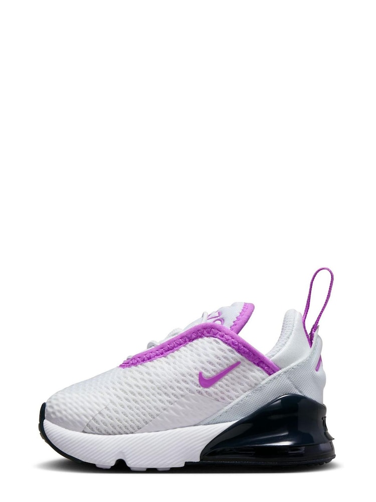 Nike White/Purple Infant Air Max 270 Trainers - Image 2 of 8