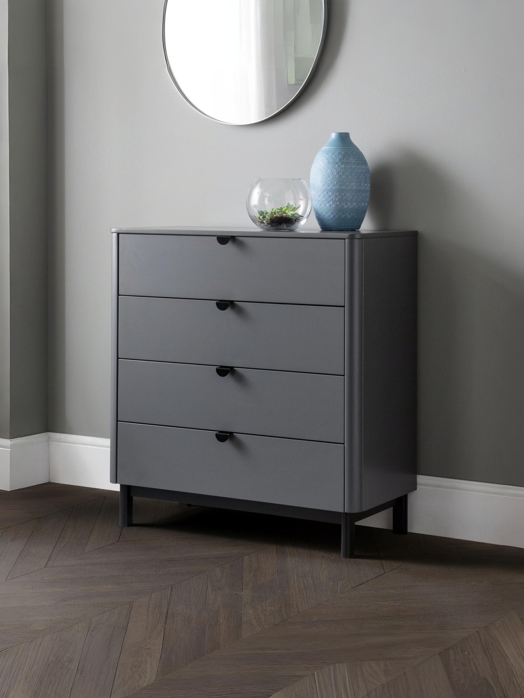 Julian Bowen Chloe 4 Drawer Chest - Storm Grey - Image 3