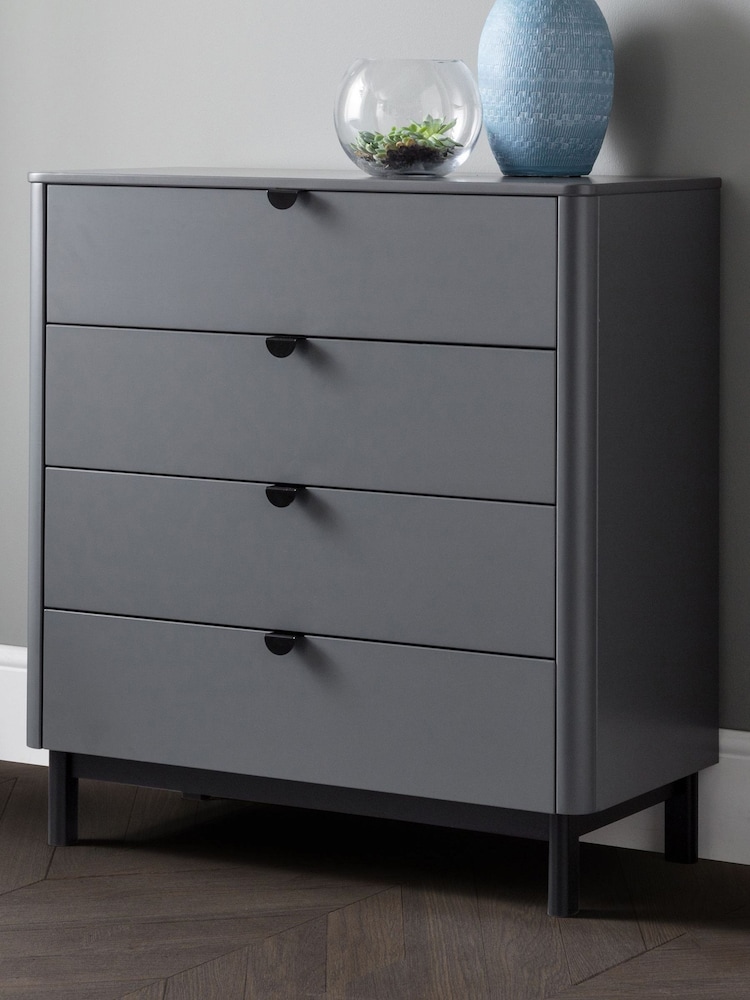 Julian Bowen Grey Chloe 4 Drawer Chest - Image 1 of 8