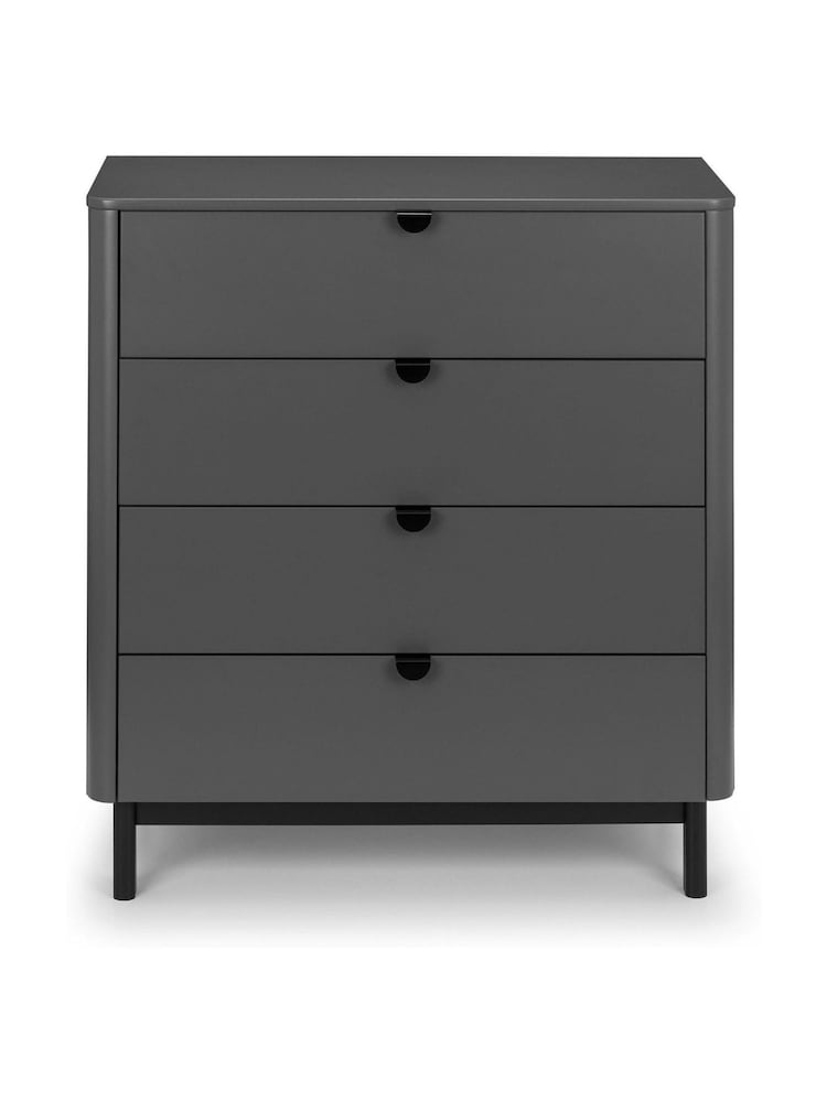 Julian Bowen Grey Chloe 4 Drawer Chest - Image 2 of 8